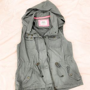 Olive Green Hooded Vest